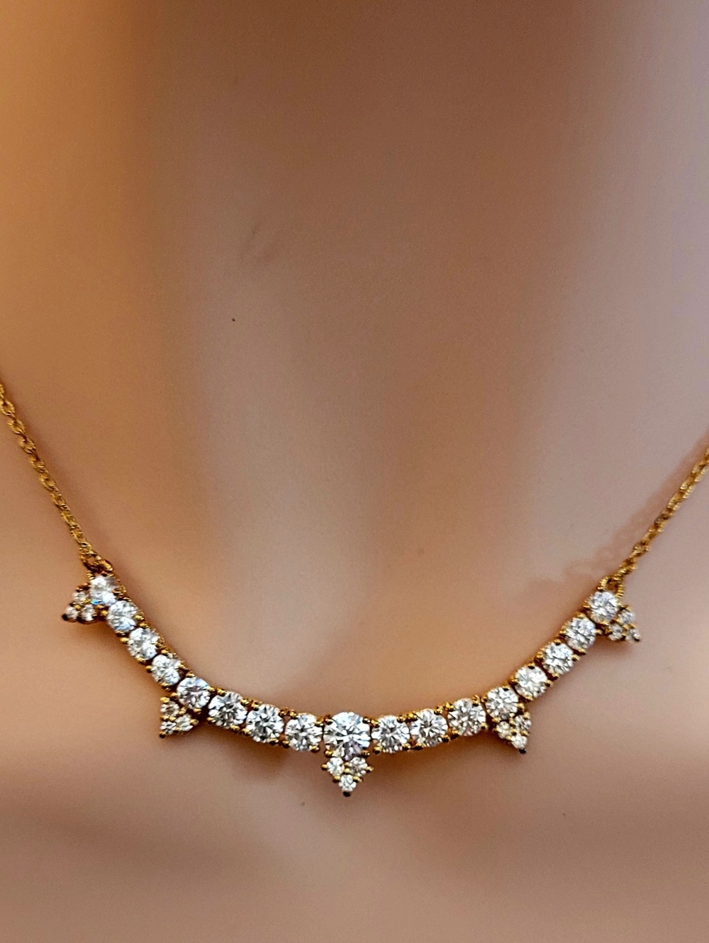 Judith Ripka Dew Drop Necklace Signature Design Dew Drop Spiked 14 Gold Clad